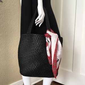 calvin klein naomi woven tote